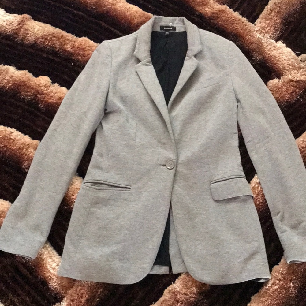 Gray and black vest form express